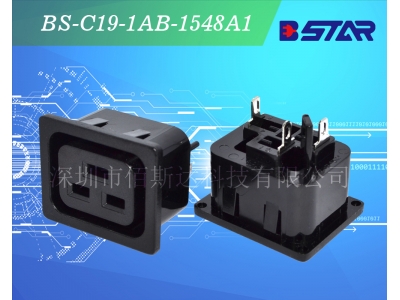 IEC C19 AC卡式電源插座 1.5卡 底部繞線(xiàn)焊接PDU插座模塊