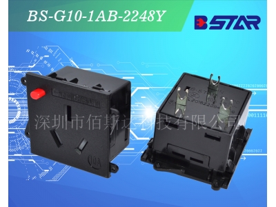 國(guó)標(biāo)10A互扣式按鍵防脫插座帶防護(hù)門(mén)國(guó)標(biāo)10安PDU插座模塊